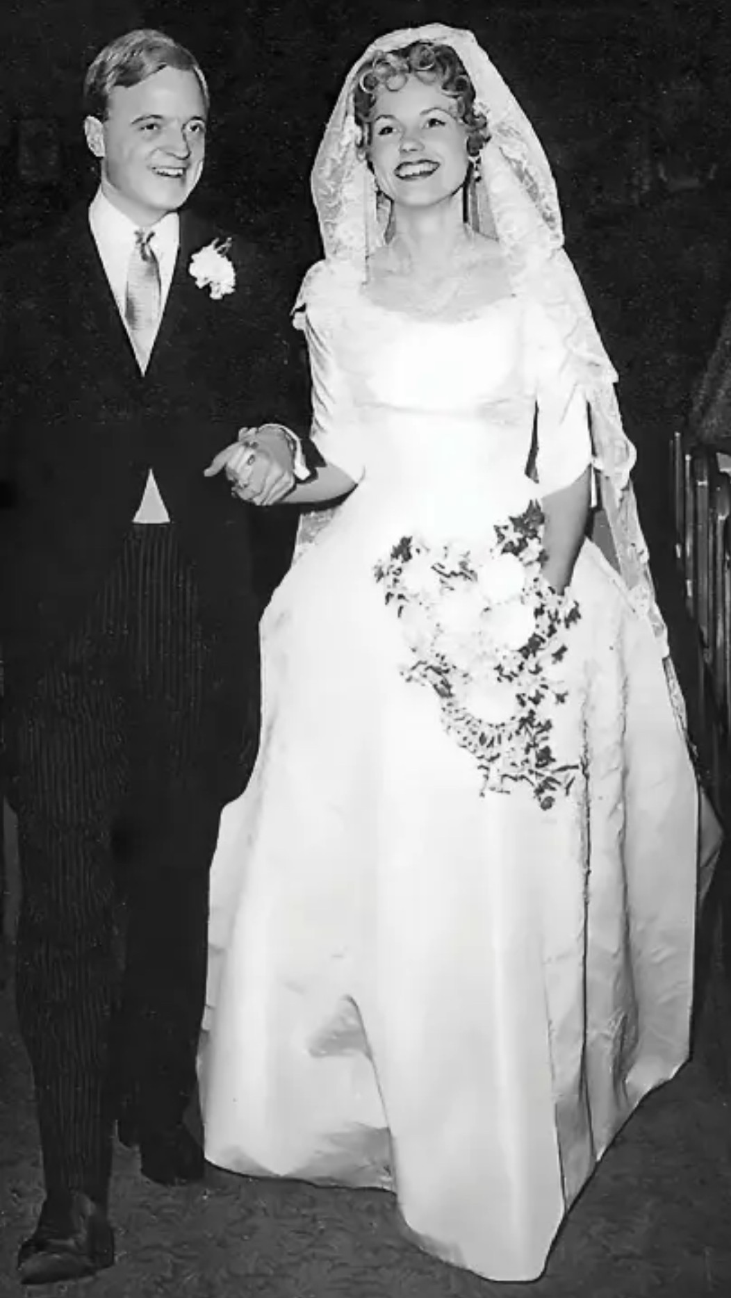 Jane and James Stuart on their wedding day in Montreal, Canada